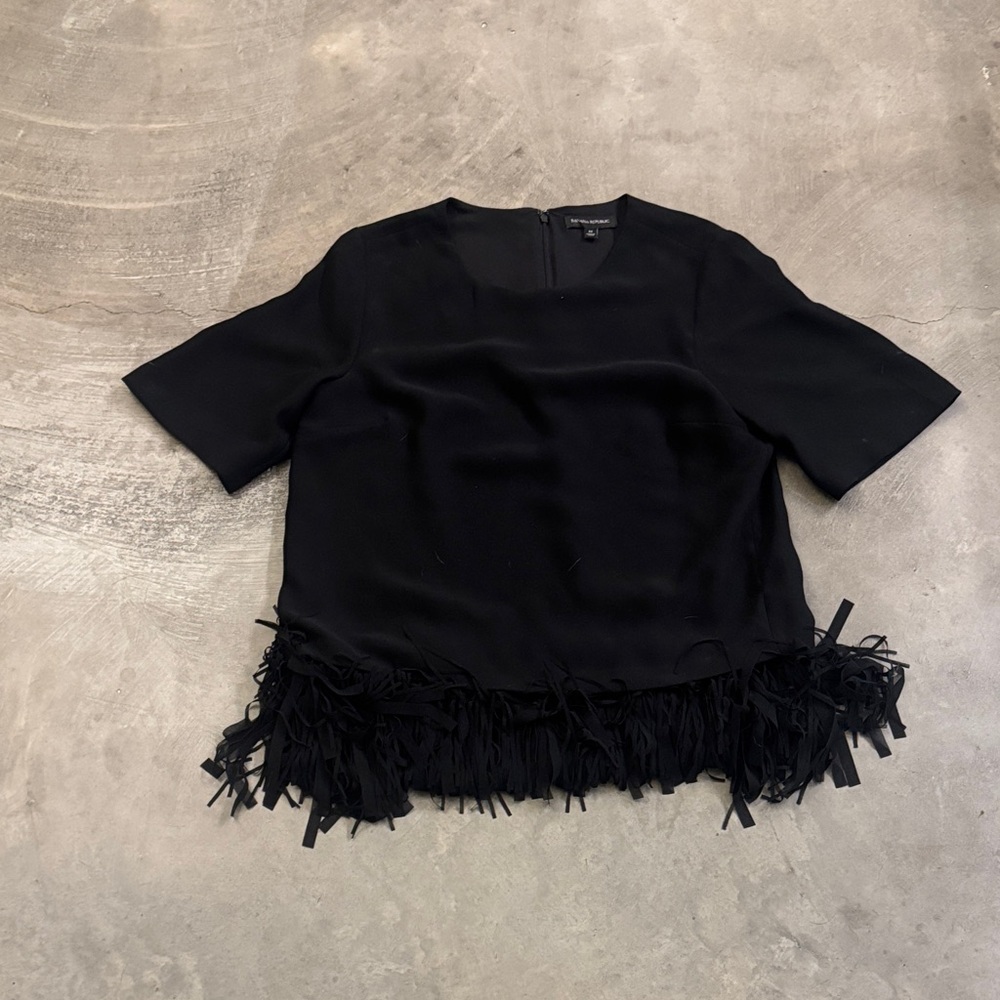Banana Republic Black Fringe Blouse